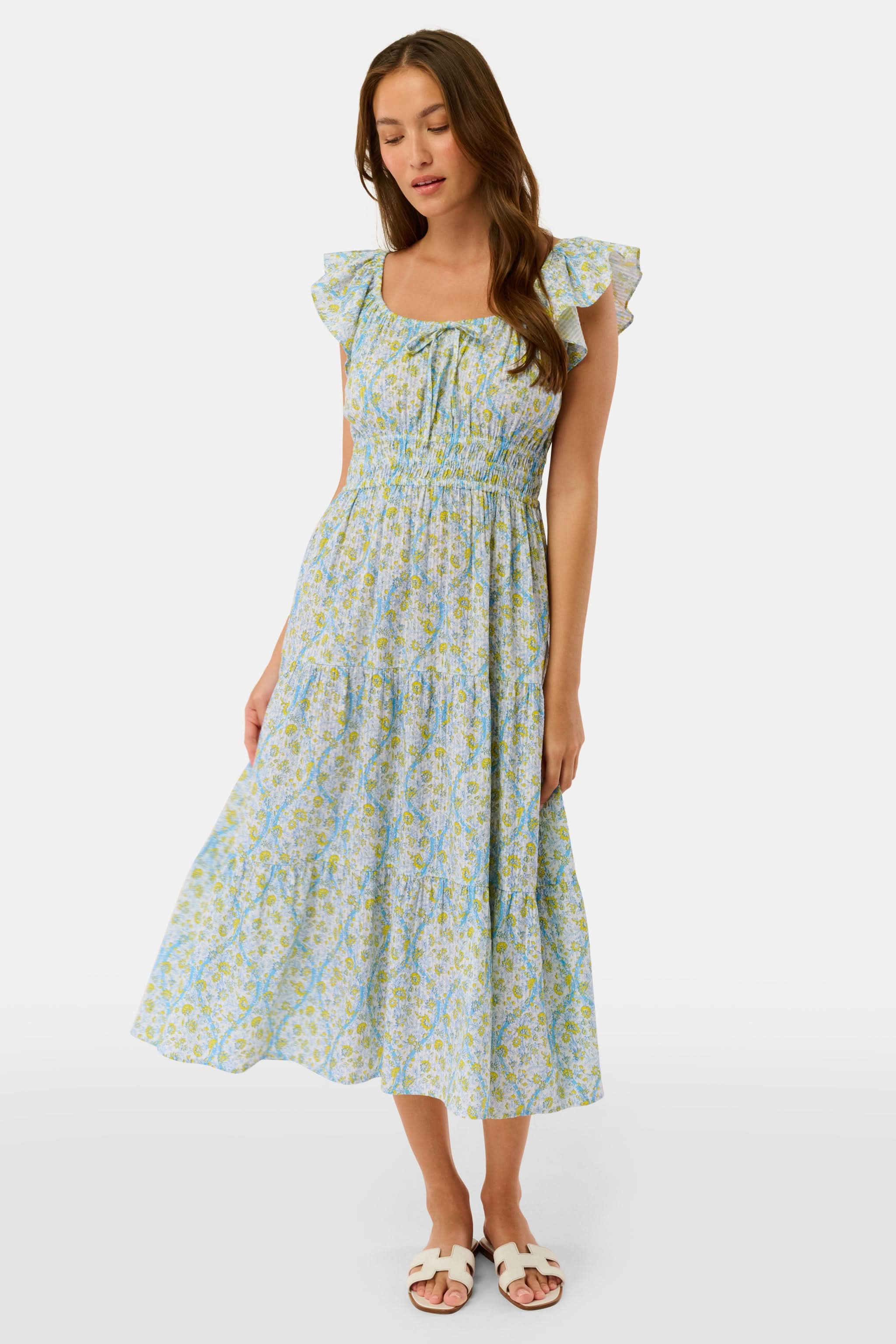 Suzie Floral Ribbon Agnes Dress | ROLLER RABBIT – Roller Rabbit