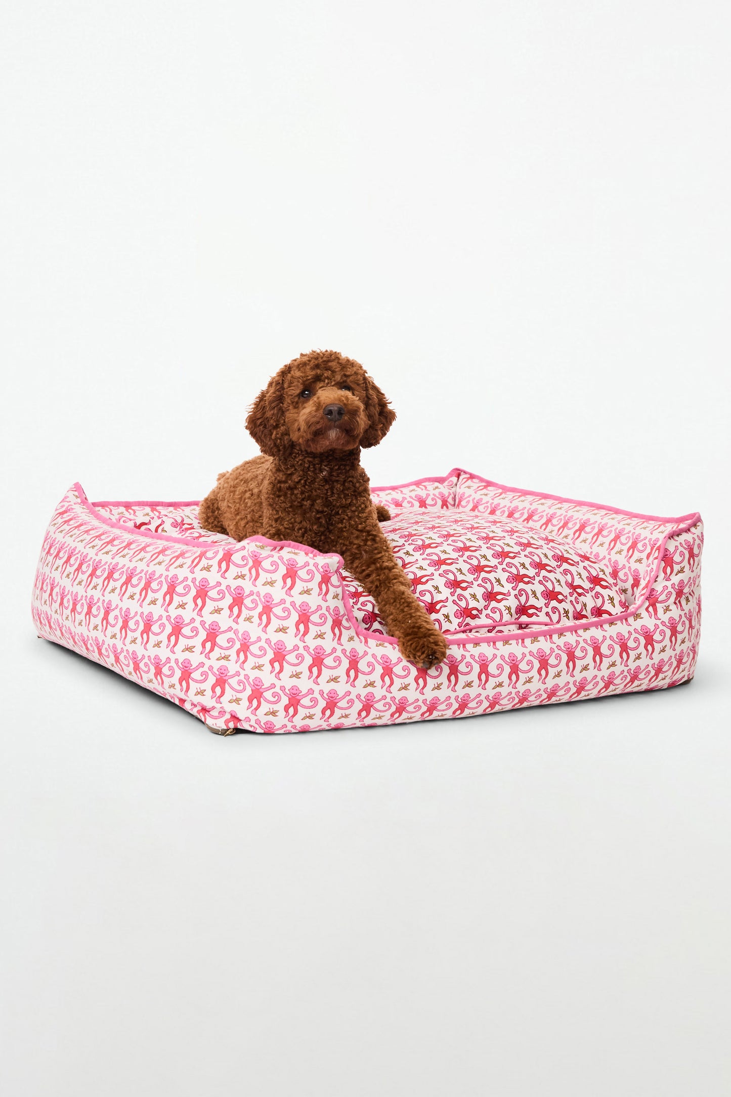 Roller Rabbit Pink Monkey Dog Bed view 3