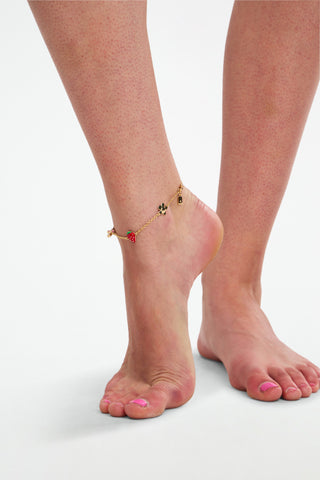Strawberry Bows Anklet