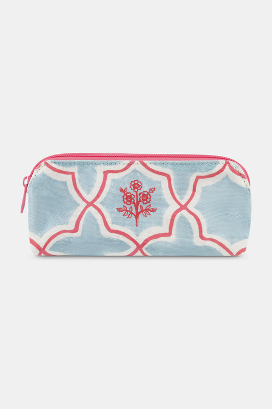 Roller Rabbit Blue Argan Rosebud Makeup Bag view 1