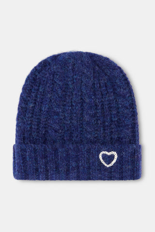 Hearts Embroidery Beanie