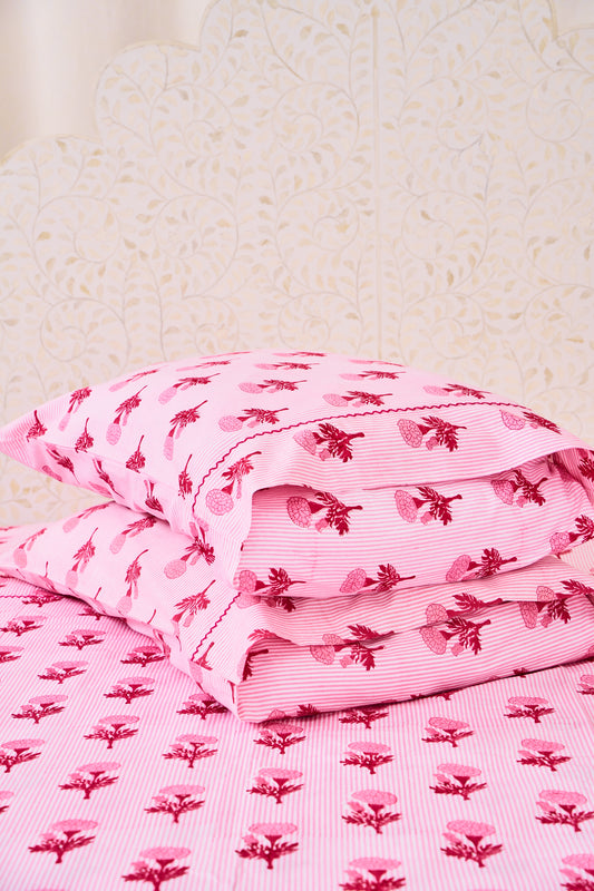 Roller Rabbit Pink Marigold Stripe Pillowcase Set view 1