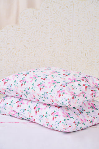 Roller Rabbit Pink Strawberry Bows Pillowcase Set