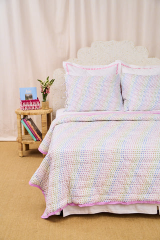 Disco Hearts Pillowcase Set with Ties