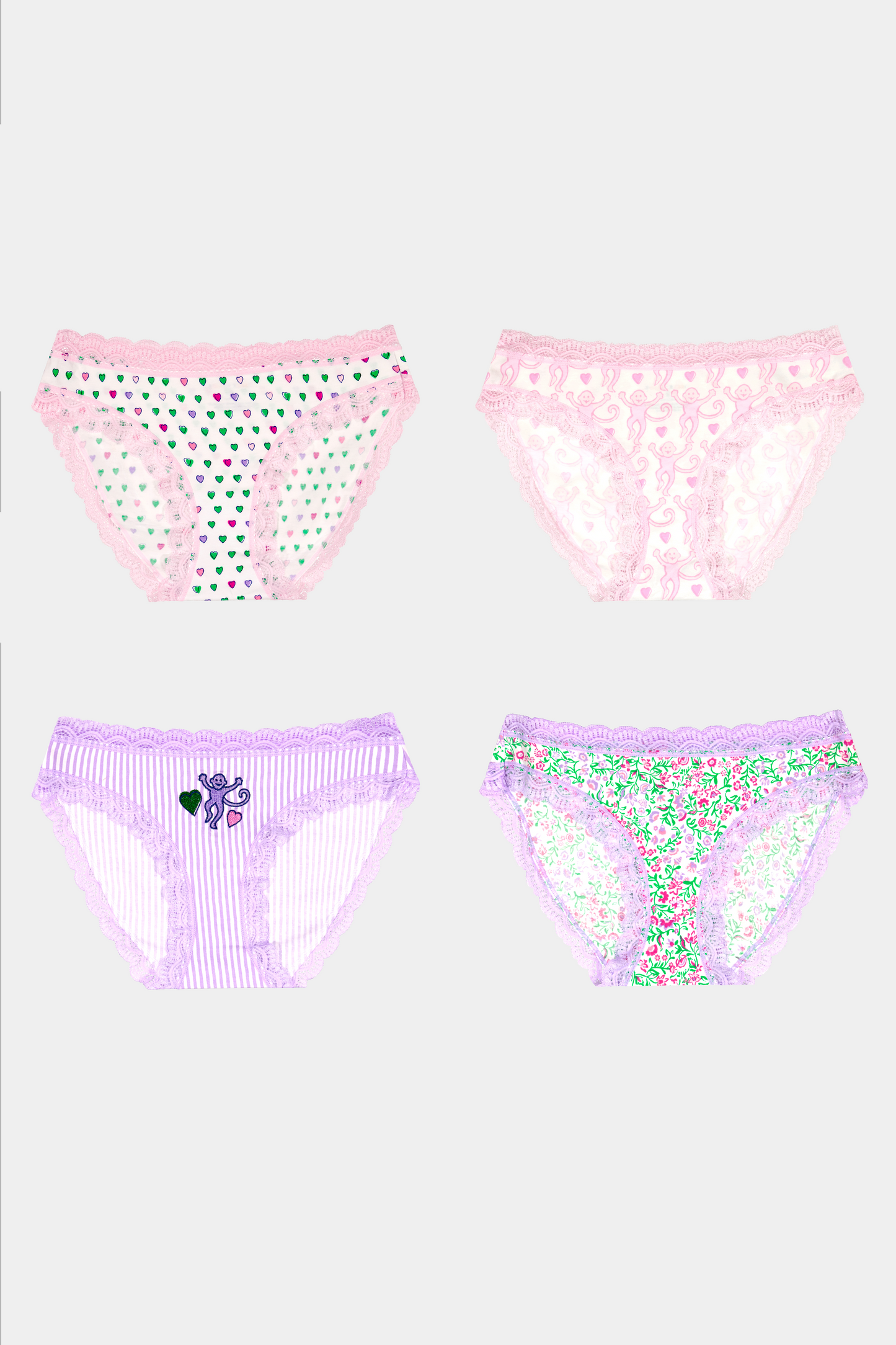Roller Rabbit Mixed Icon Bikini 4 Pack view 1