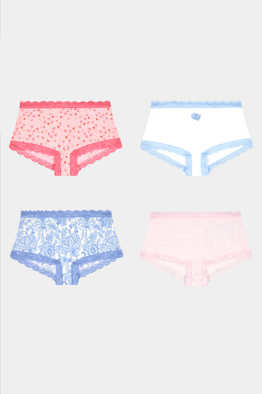 Roller Rabbit Pastel Core Boyshort 4 Pack view 1