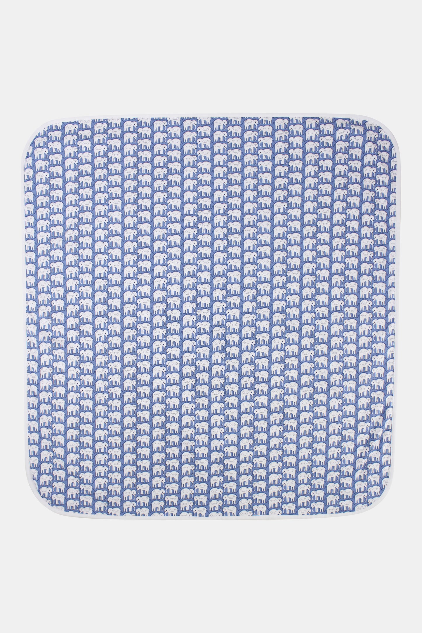 Roller Rabbit Blue Infant Hathi Receiving Blanket view 3