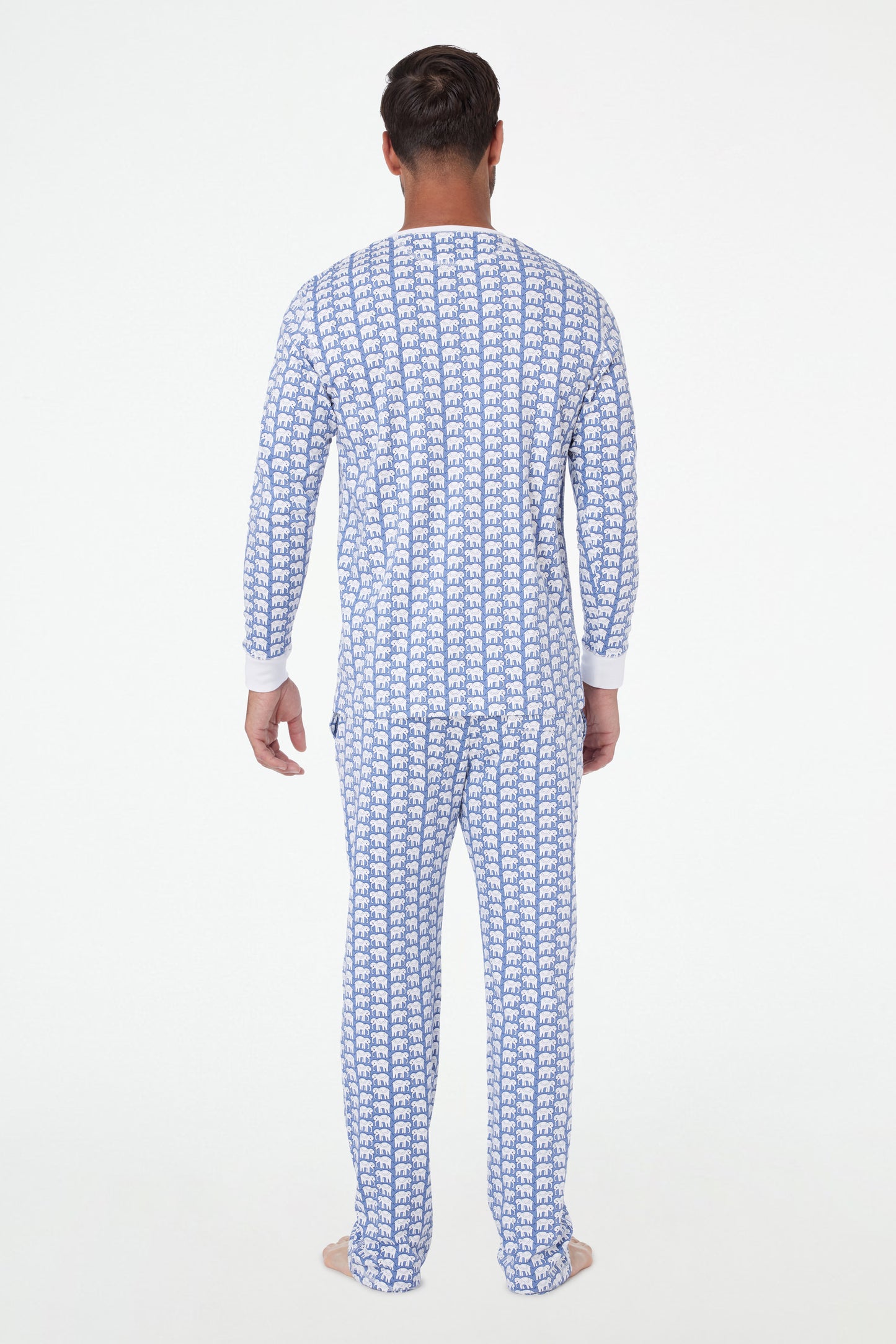 Roller Rabbit Men's Blue Hathi Spencer Pajamas view 5