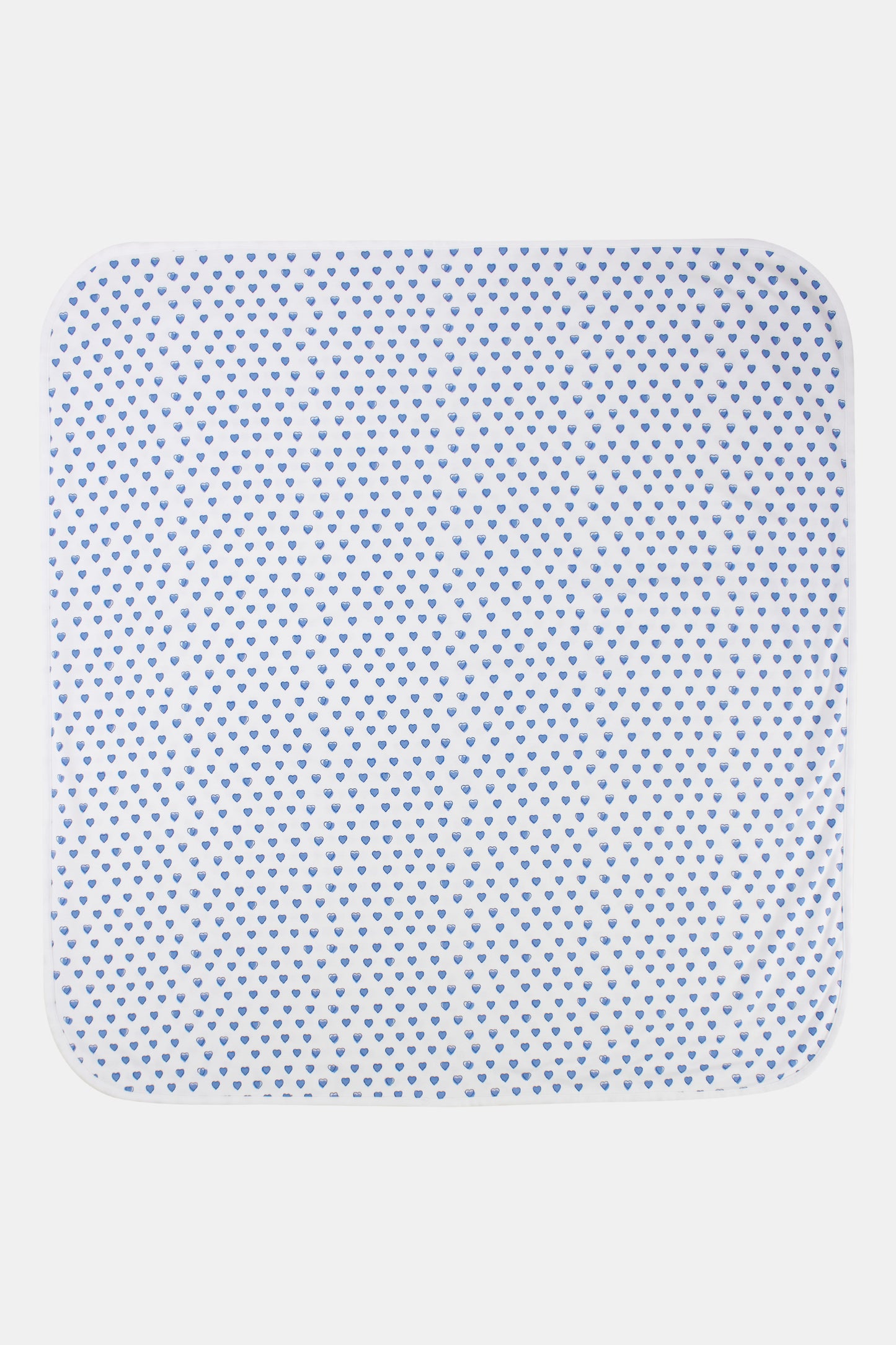 Roller Rabbit Blue Infant Hearts Receiving Blanket view 2