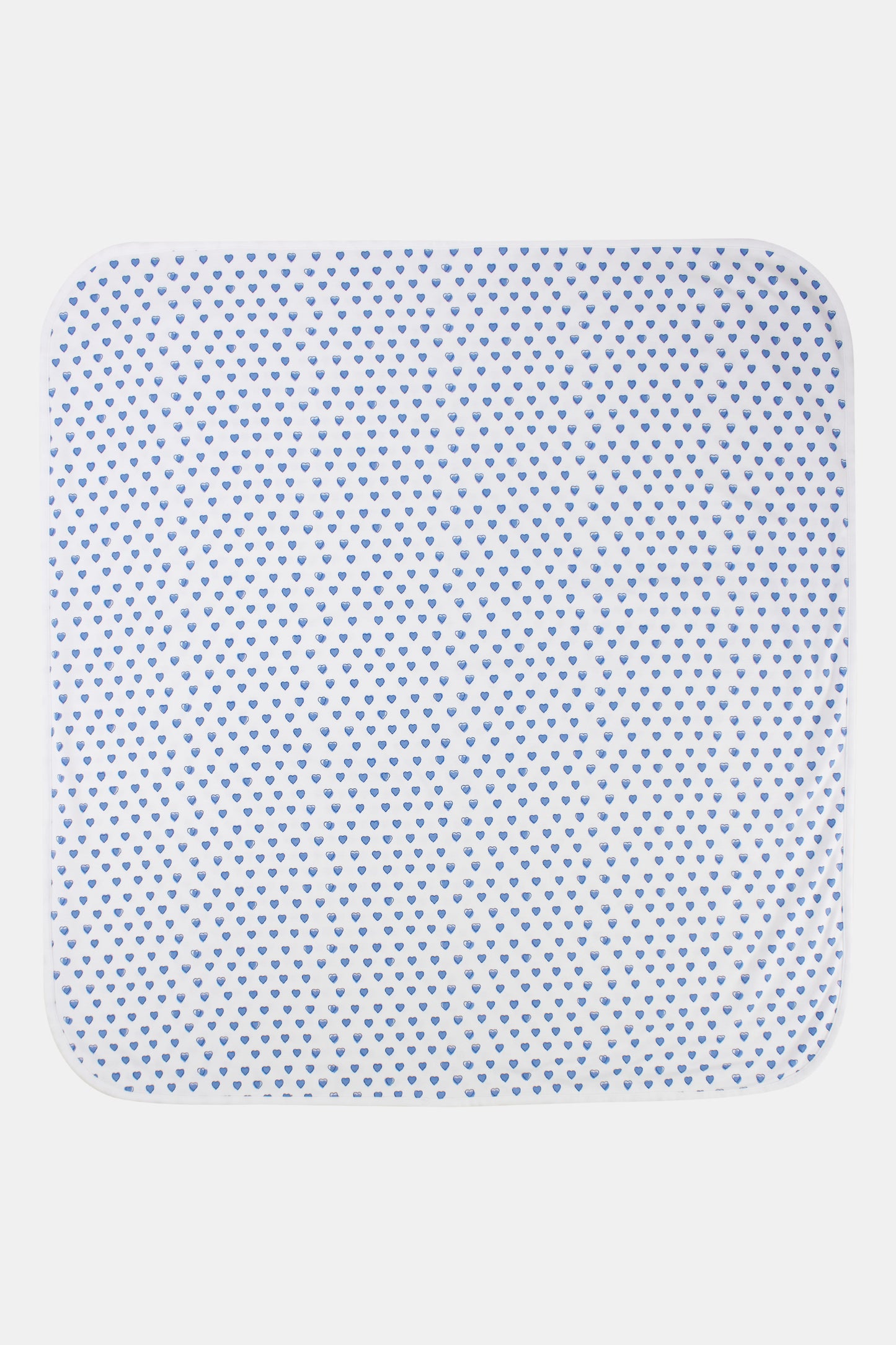 Roller Rabbit Blue Infant Hearts Receiving Blanket