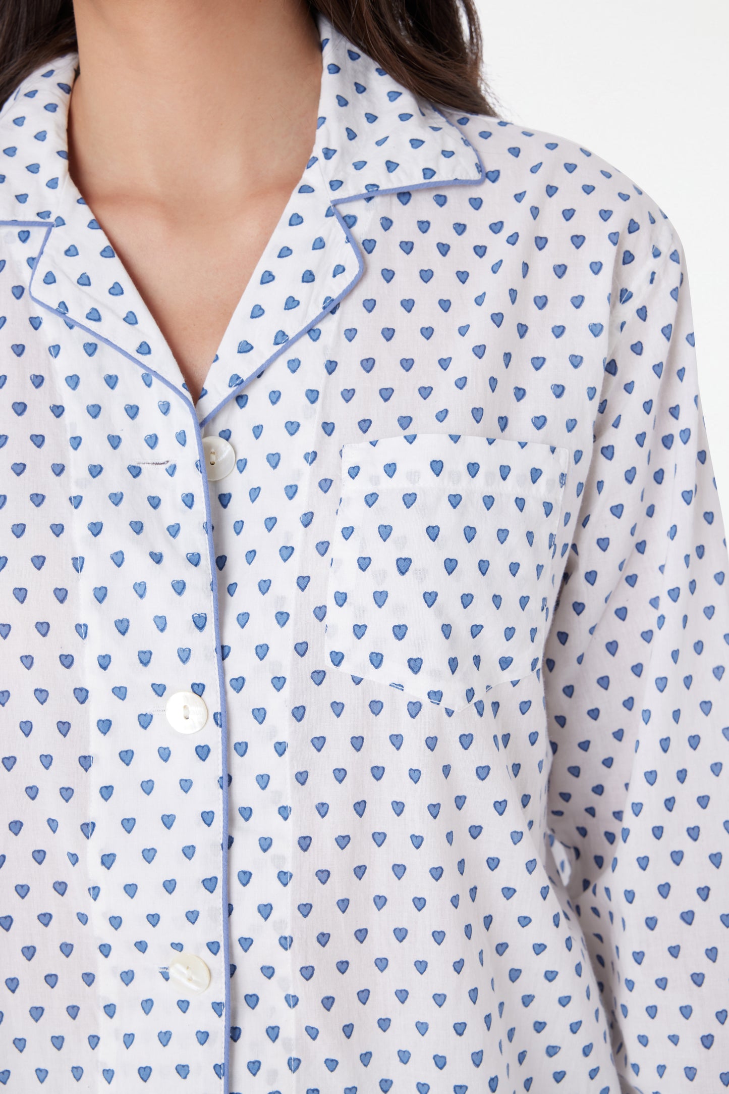Roller Rabbit Blue Hearts Loungewear Set view 5