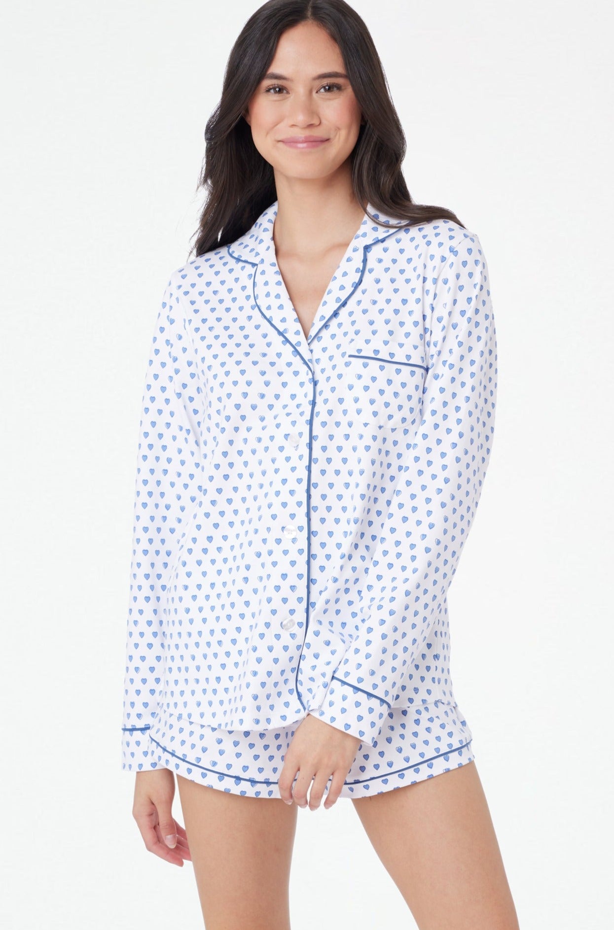 Roller Rabbit Blue Hearts Paola Polo Pajamas