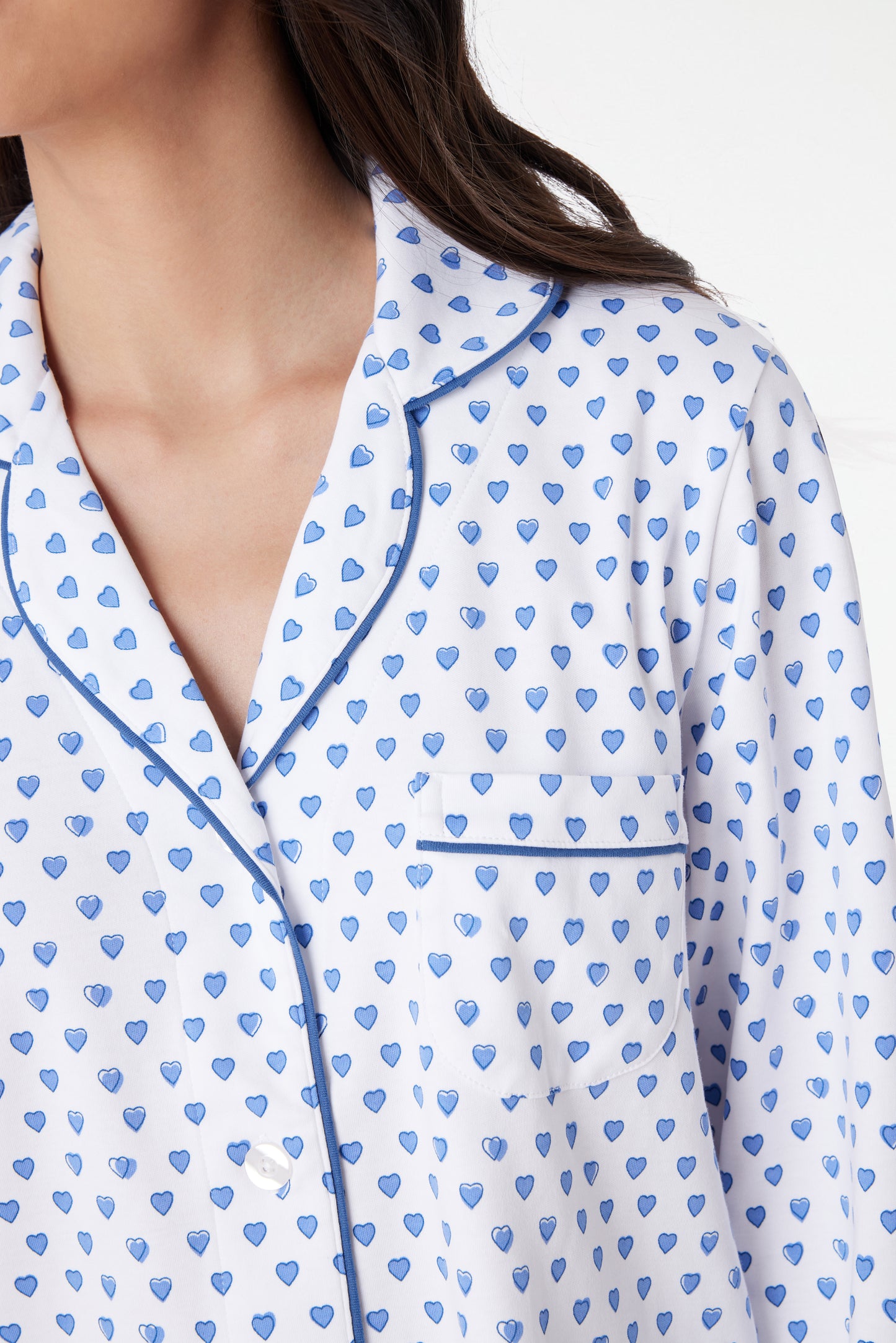 Roller Rabbit Blue Hearts Paola Polo Pajamas view 2