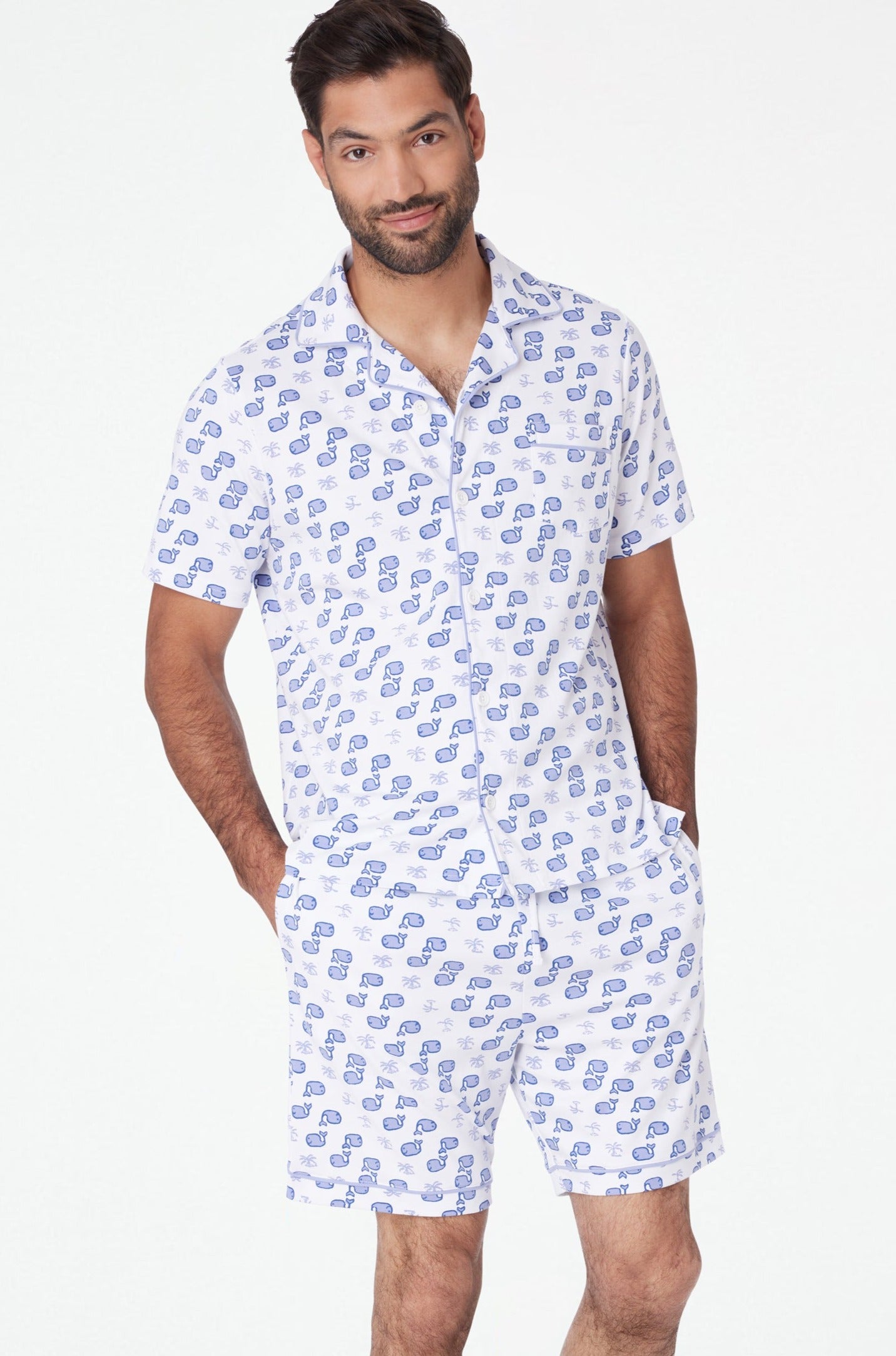 Roller Rabbit Men's Blue Moby Louie Pajamas view 1