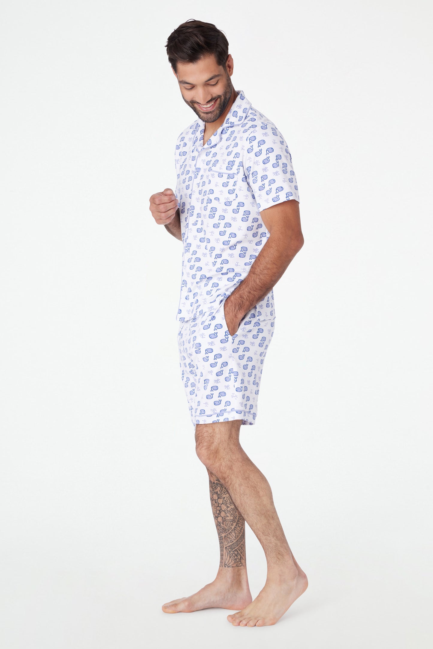 Roller Rabbit Men's Blue Moby Louie Pajamas