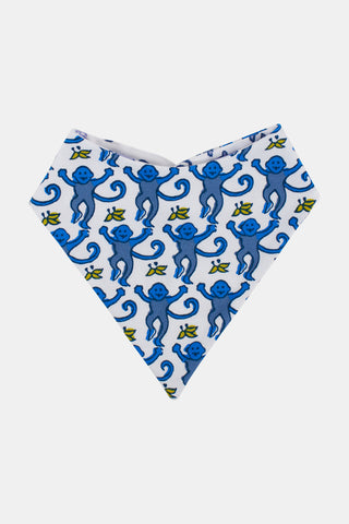 Roller Rabbit Blue Infant Monkey & Moby Reversible Bandana Bib Set