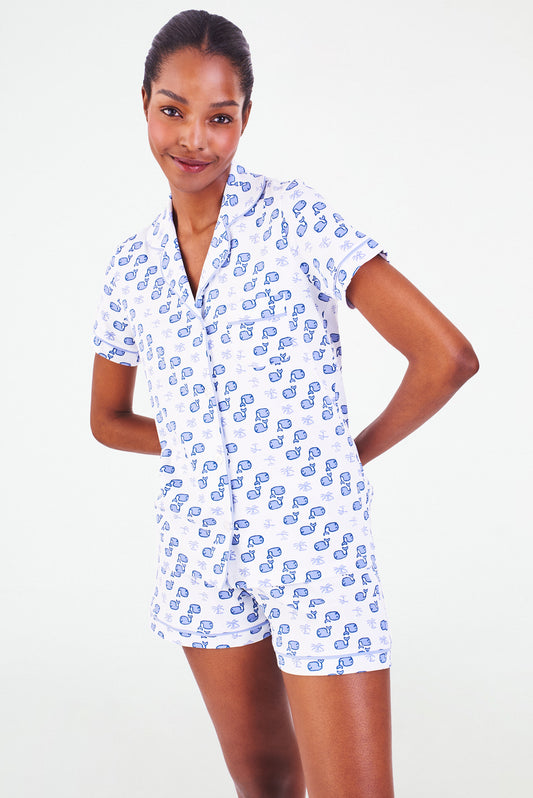 Roller Rabbit Blue Moby Polo Pajamas view 1