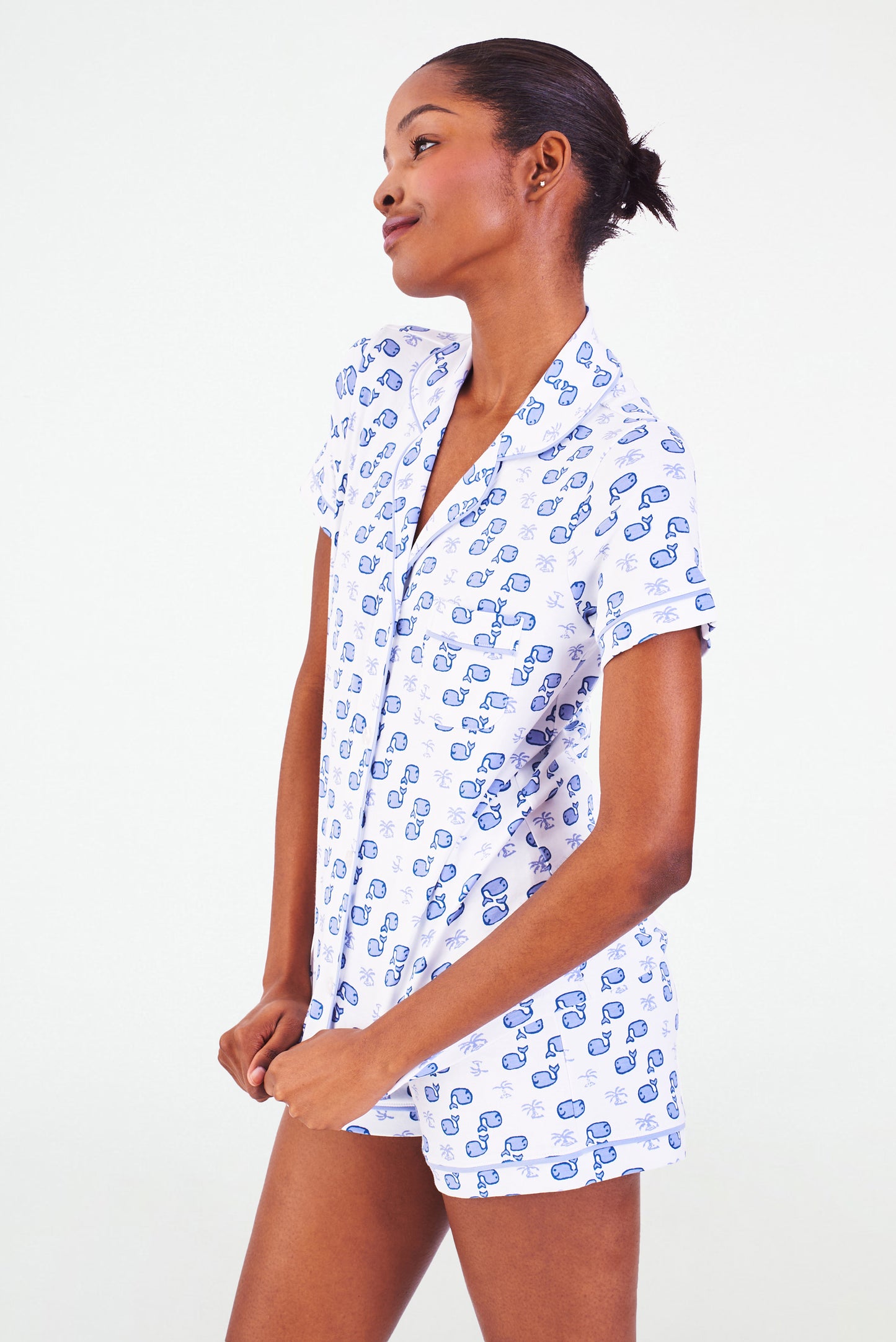 Roller Rabbit Blue Moby Polo Pajamas view 3