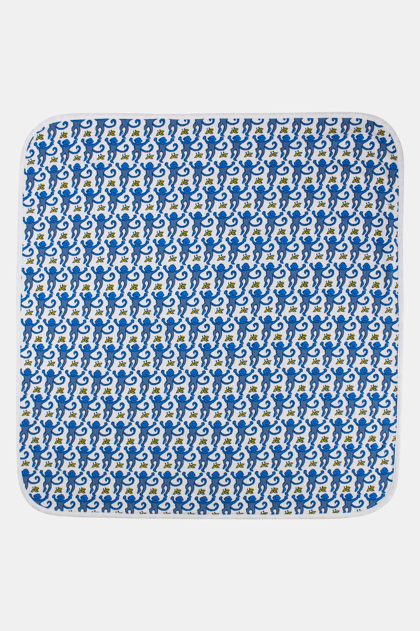Roller Rabbit Blue Infant Monkey Receiving Blanket view 2