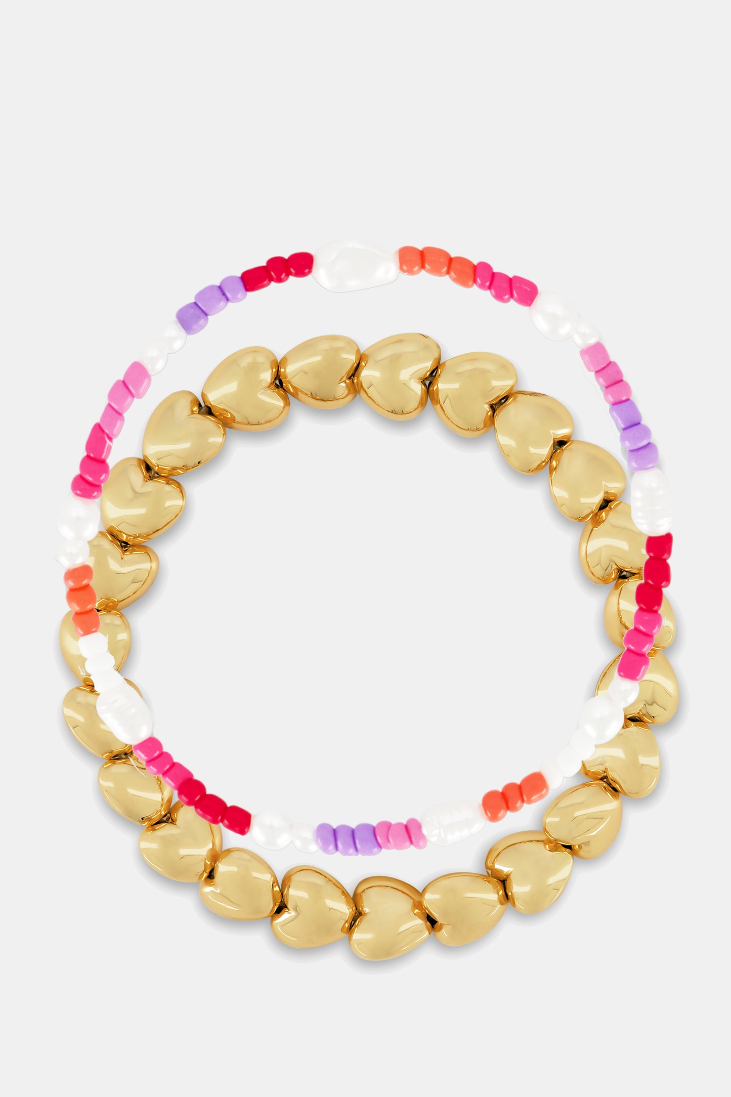 Colorful Hearts Bracelet Stack view 2
