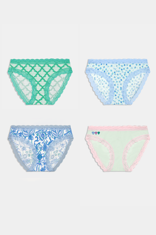 Roller Rabbit Multi Color Classic Core Bikini 4 Pack