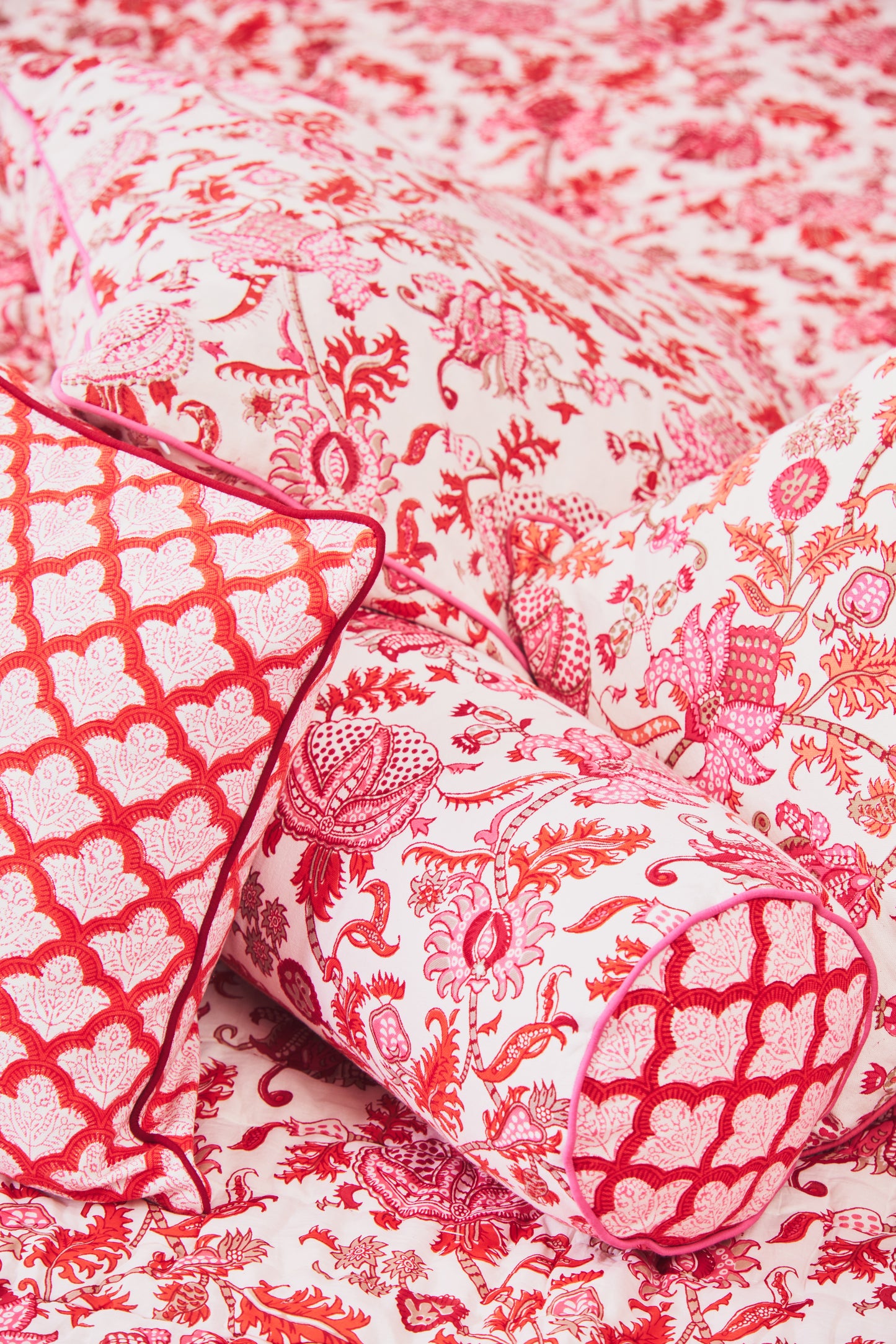 Roller Rabbit Orange Amanda Bolster Pillow view 2