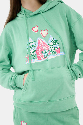 ROLLER RABBIT GREEN COZY CABIN HOODIE