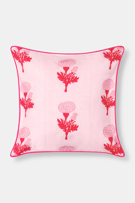 Roller Rabbit Pink Marigold Stripe Decorative Pillow view 1