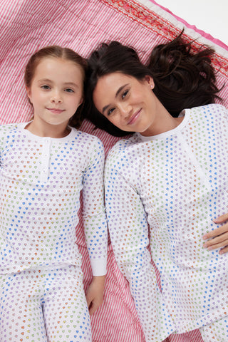 Roller Rabbit Rainbow Disco Hearts Pajamas