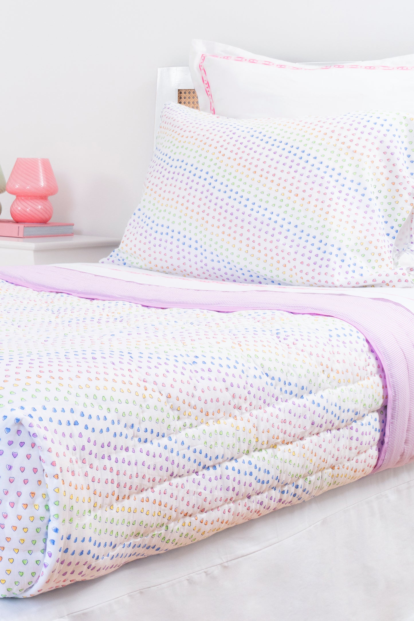 Roller Rabbit Rainbow Disco Hearts Quilt view 1