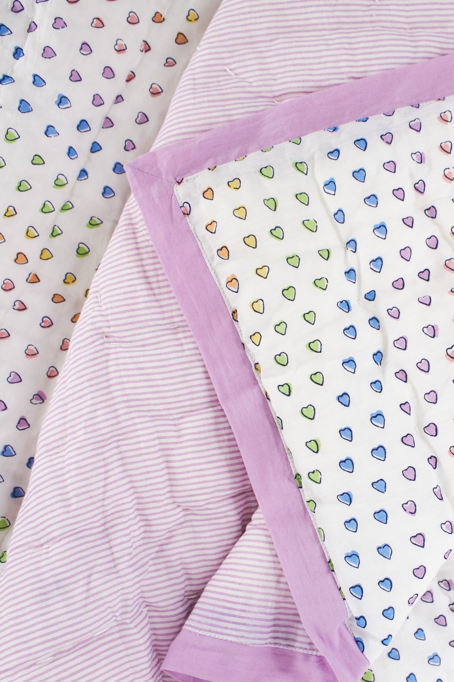Roller Rabbit Rainbow Disco Hearts Quilt view 4