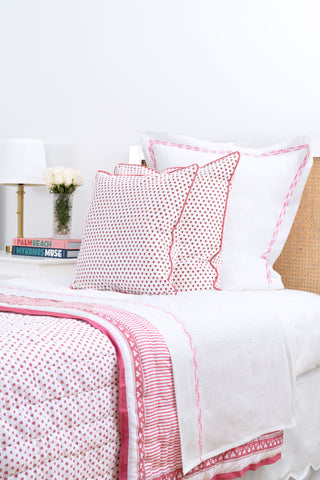 Roller Rabbit Francis Embroidered Pink Pillowcase Set