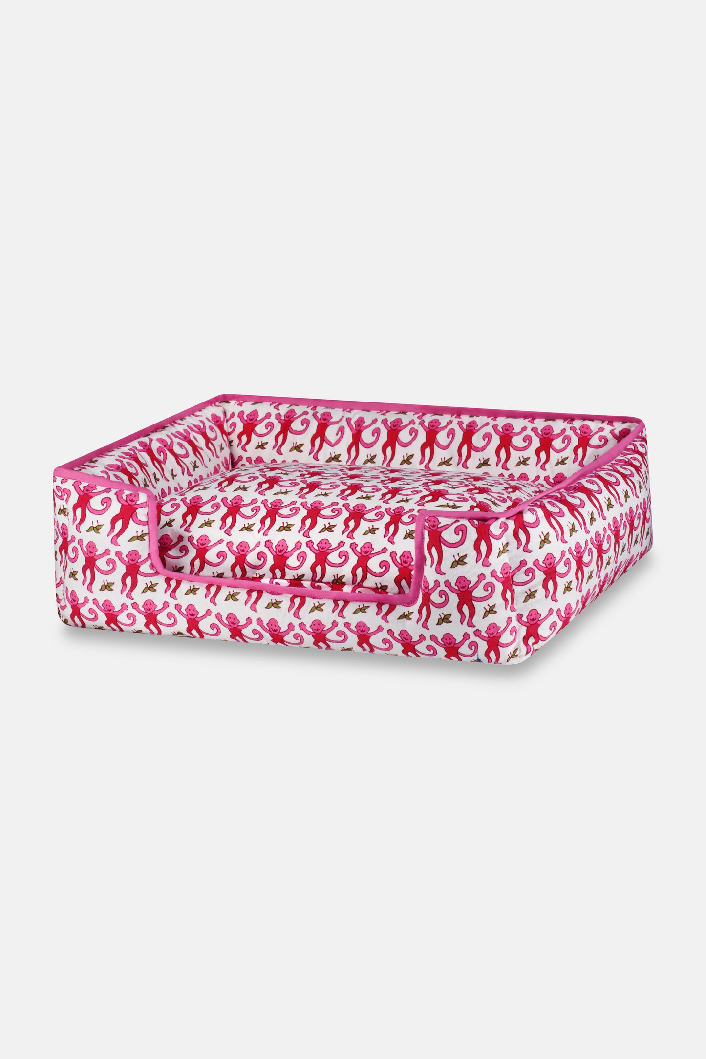 Roller Rabbit Pink Monkey Dog Bed view 2
