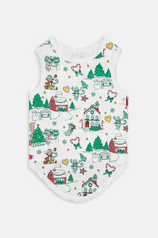 ROLLER RABBIT GREEN  Snow Village Dog Pajamas