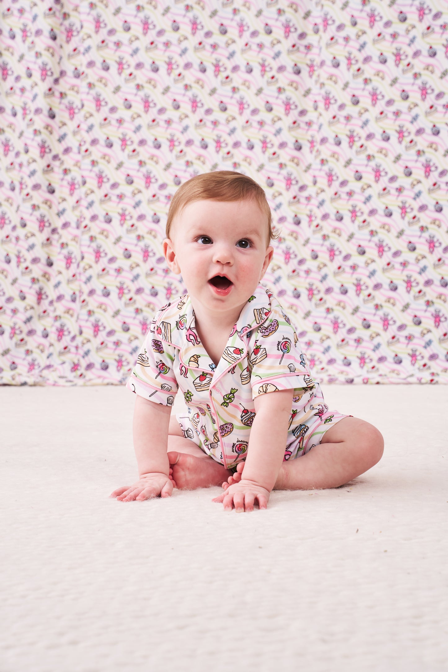 Roller Rabbit Infant Sweet Dreams Swirls Onesie view 3