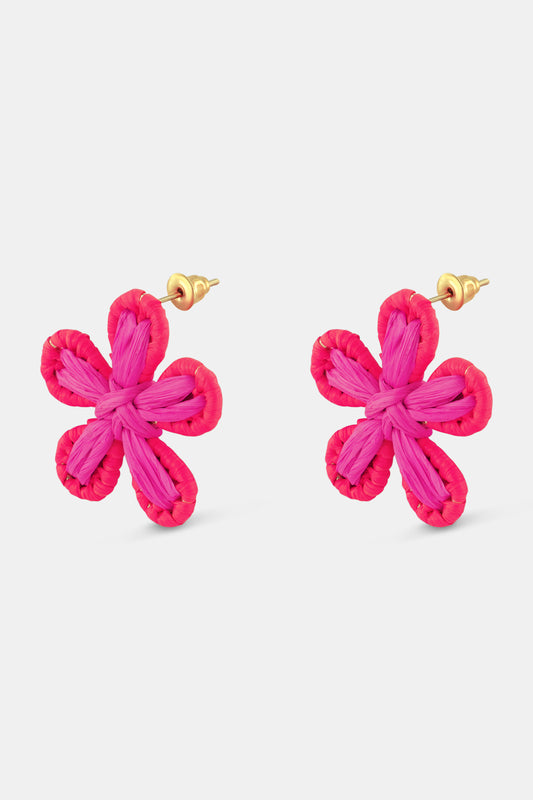 Rini Rattan Studs view 1