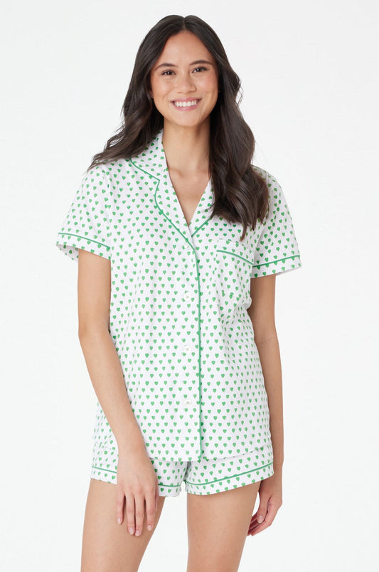 Roller Rabbit Emerald Hearts Polo Pajamas view 1