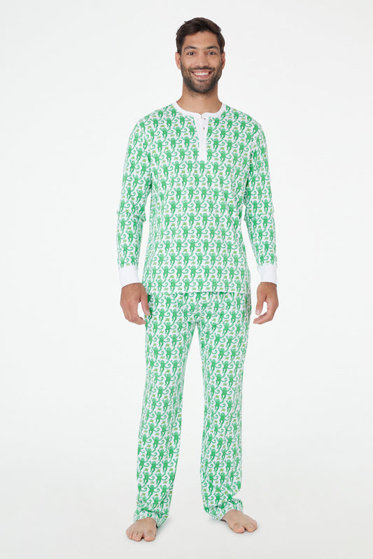 Roller Rabbit Men's Emerald Monkey Spencer Pajamas view 1