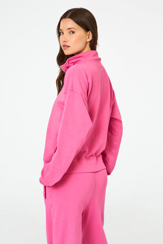 Roller Rabbit Berry Monkey Love Half Zip Sweatshirt