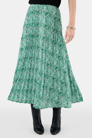 ROLLER RABBIT GREEN FERN FLORAL MEGAN SKIRT