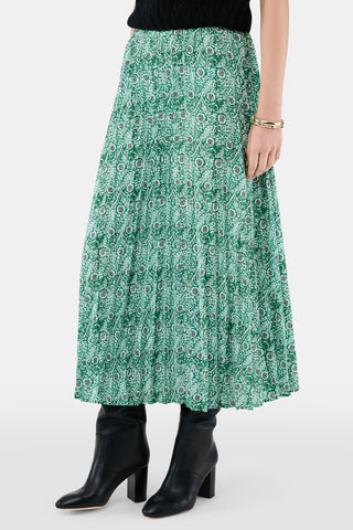 ROLLER RABBIT GREEN FERN FLORAL MEGAN SKIRT
