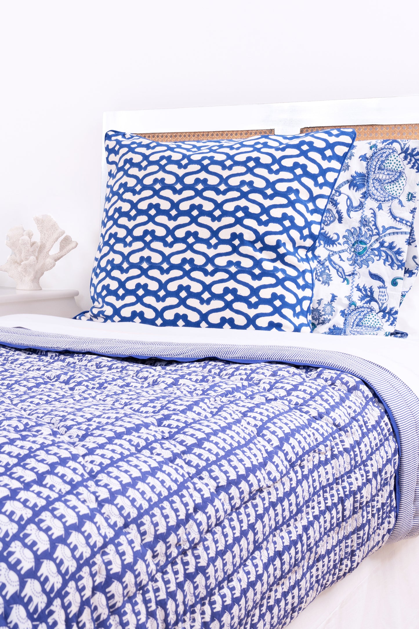 Roller Rabbit Blue Big Cata Decorative Pillow view 2