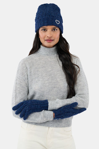 Hearts Embroidery Beanie