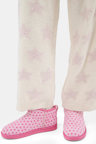 Hearts Fleece Boots