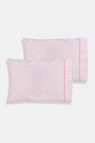 Roller Rabbit Pink Hearts Pillowcase Set