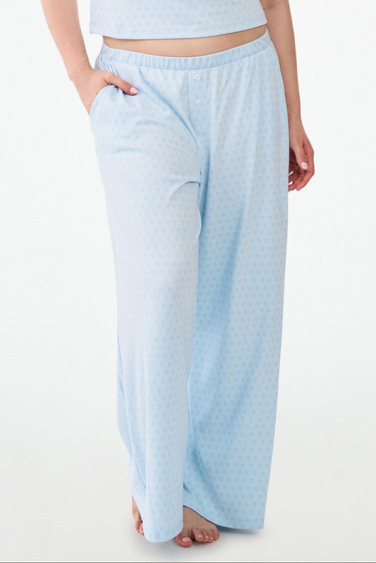 Roller Rabbit Hearts Tonal Boden Pant Blue view 1