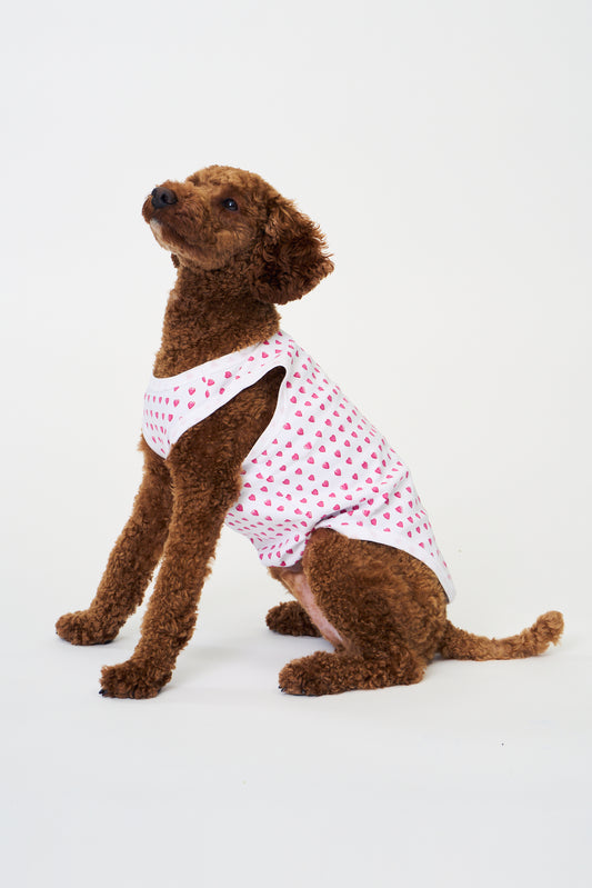 Pink Hearts Dog Pajamas view 1
