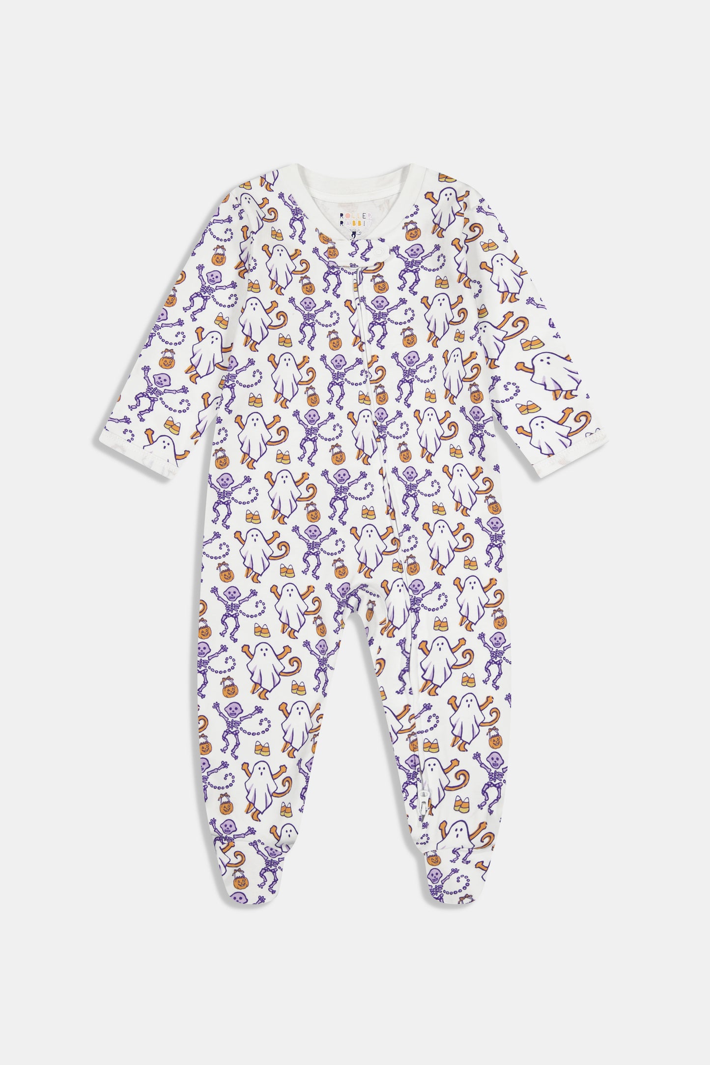 Infant Trick or Treat Zipper Footie view 2