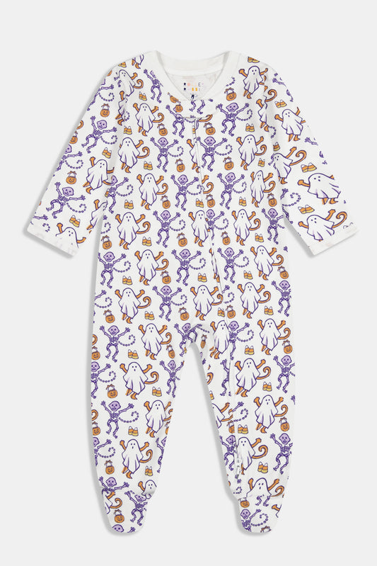 Infant Trick or Treat Zipper Footie view 1