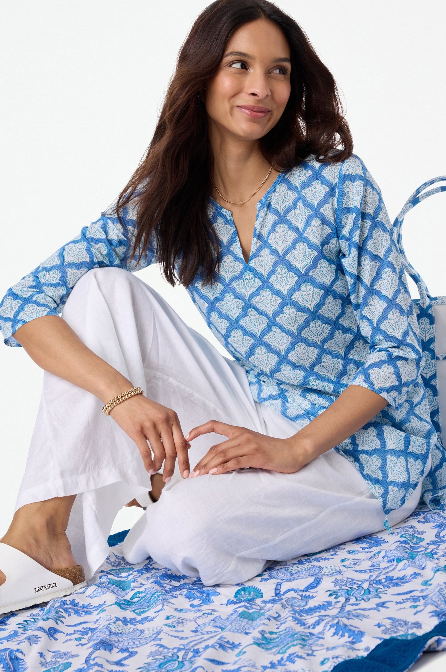 Roller Rabbit Blue Jemina Kurta